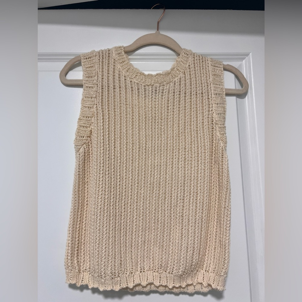 Penny Crochet Tank - Natural